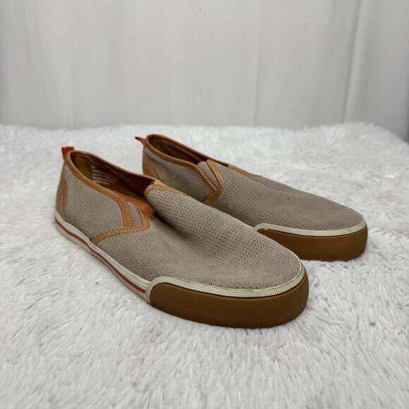 TOMMY BAHAMA / Beach Dweller gray brown perforated slip on loafer sneakers / 9 main image 5
